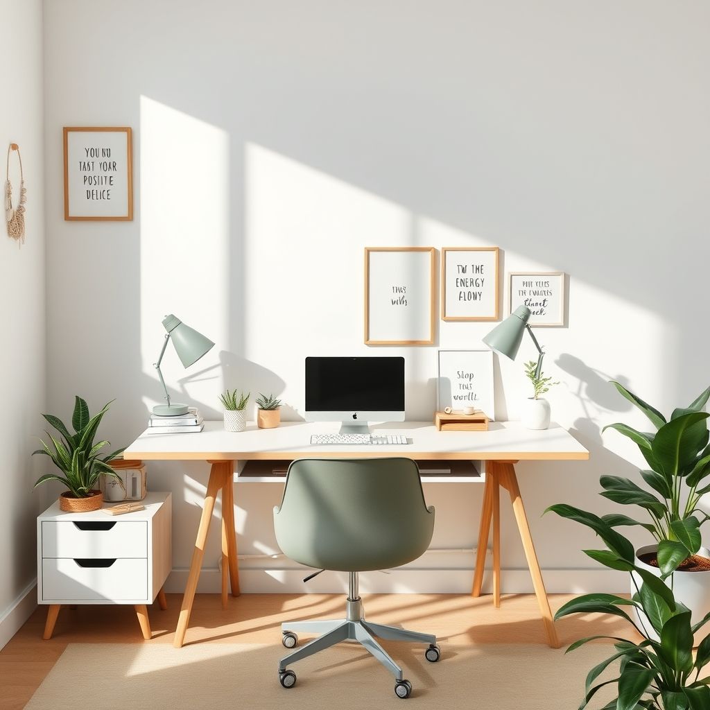 โต๊ะทำงานเป็นระเบียบ เสริมพลังงานบวก